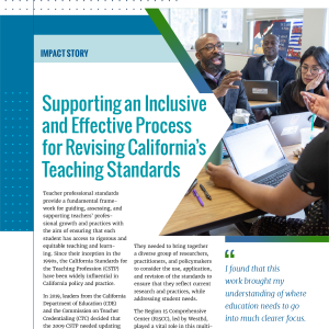 Supporting an Inclusive and Effective Process for Revising California's Teaching Standards