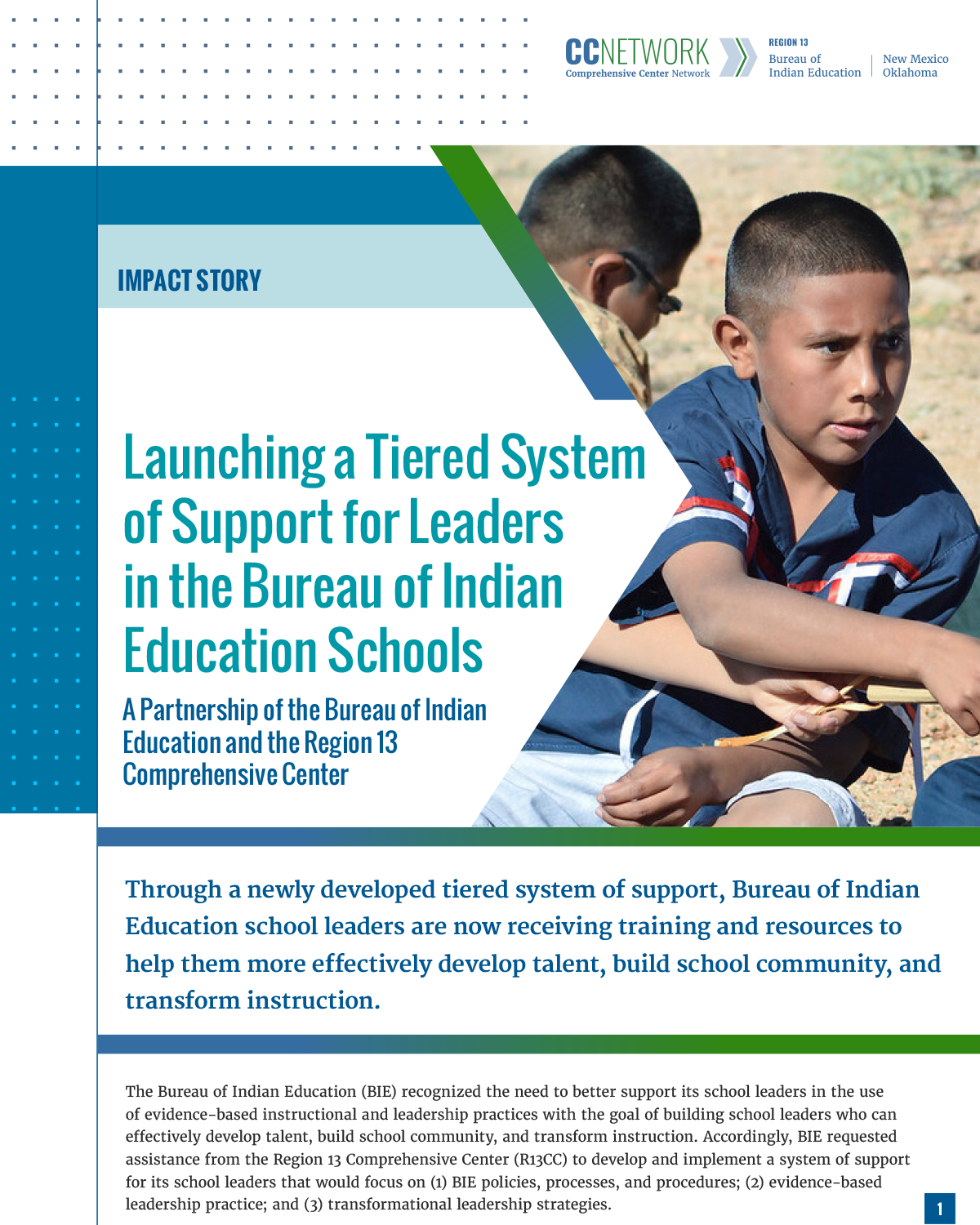 Launching a Tiered System of Support for Leaders in the Bureau of Indian Education Schools