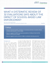What a systemic review of 32 evaluations says about the impact of school-based law enforcement