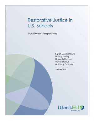 Cover Restorative Justice in U.S. Schools: Practitioners’ Perspectives